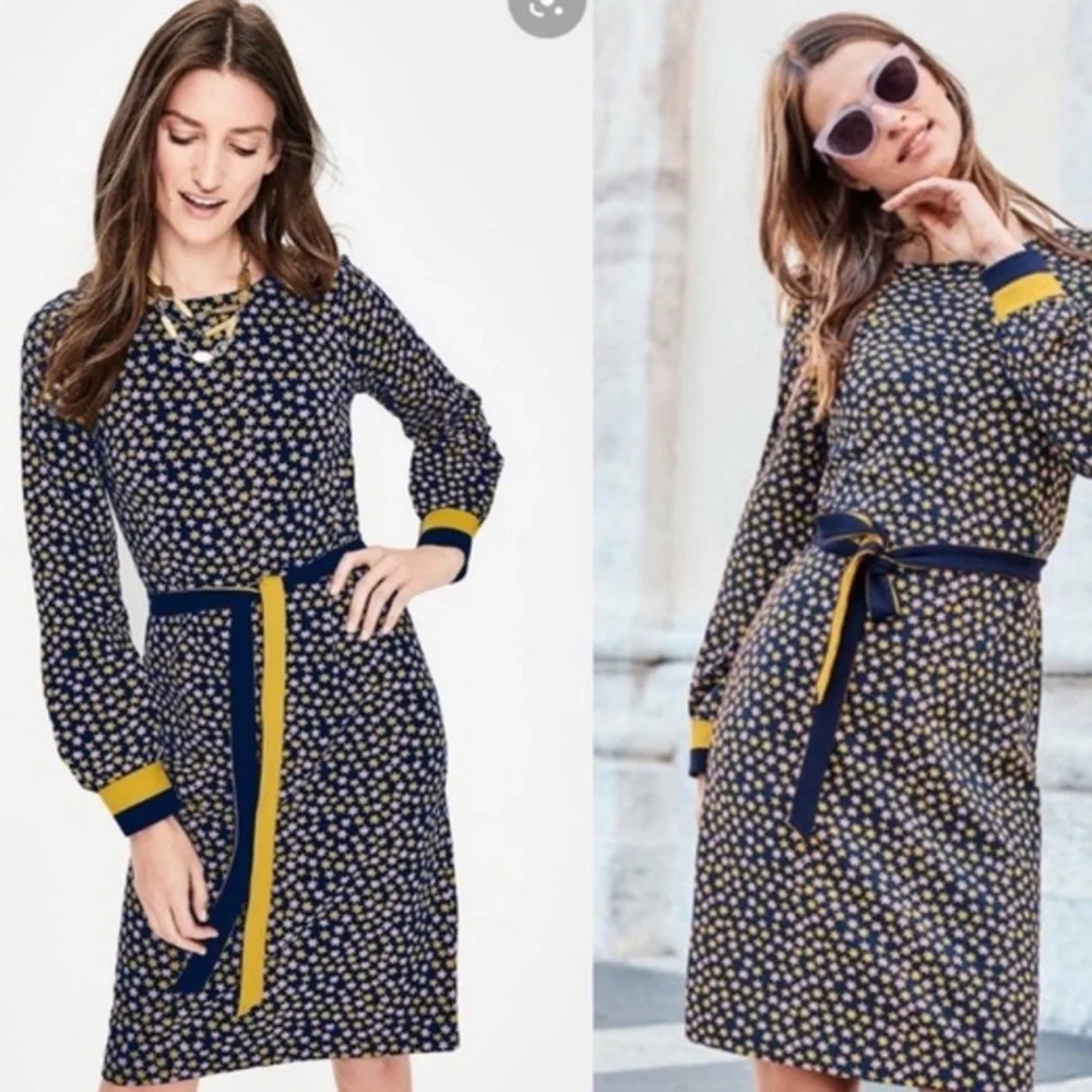Boden Star Fawn Jersey Midi Dress 4R - Picture 5 of 14